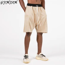 Мужские свободные одноцветные шорты для фитнеса, спортивные штаны для бега, повседневные Брендовые мужские шорты для фитнеса, модная летняя мужская одежда