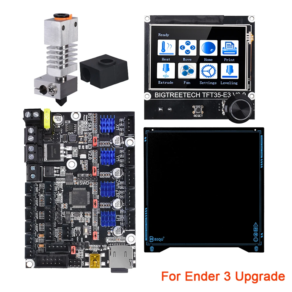 BIGTREETECH SKR MINI E3 V2.0 TFT35 V3 BIQU SSS пружинная стальная пластина CR10S PRO Hotend для ender 3