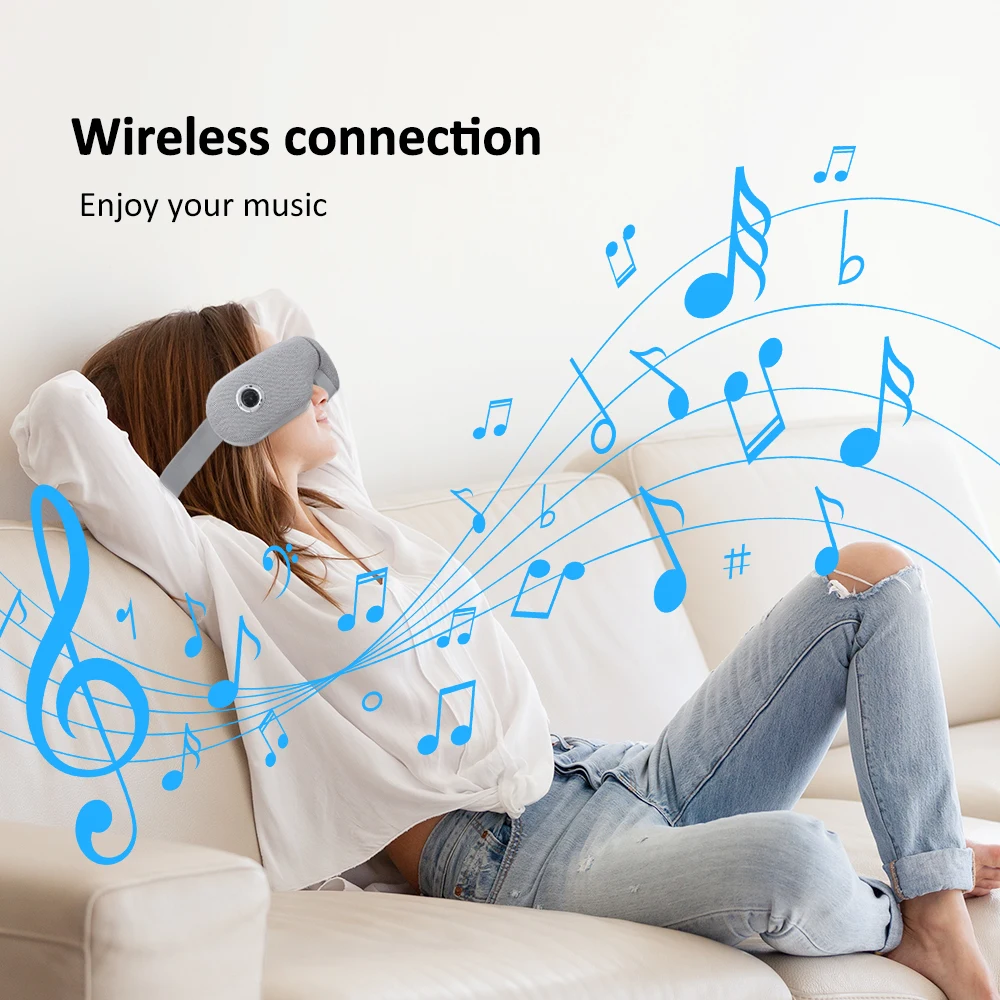 Masaj ocular cu vibrații wireless, instrument de îngrijire a ochilor, încălzire, muzică vocală inteligentă, ameliorează oboseala, cercurile întunecate, pliabil_voghion.com