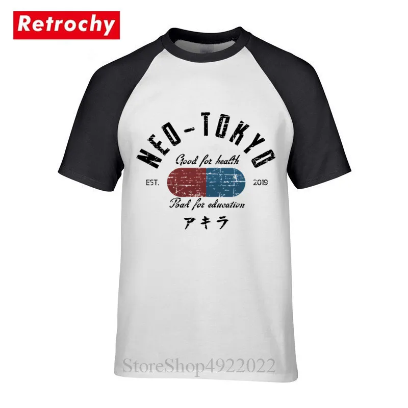 Мужская футболка в японском стиле Аниме Neo-tokyo Motorcycle с мангой городские топы Camisetas