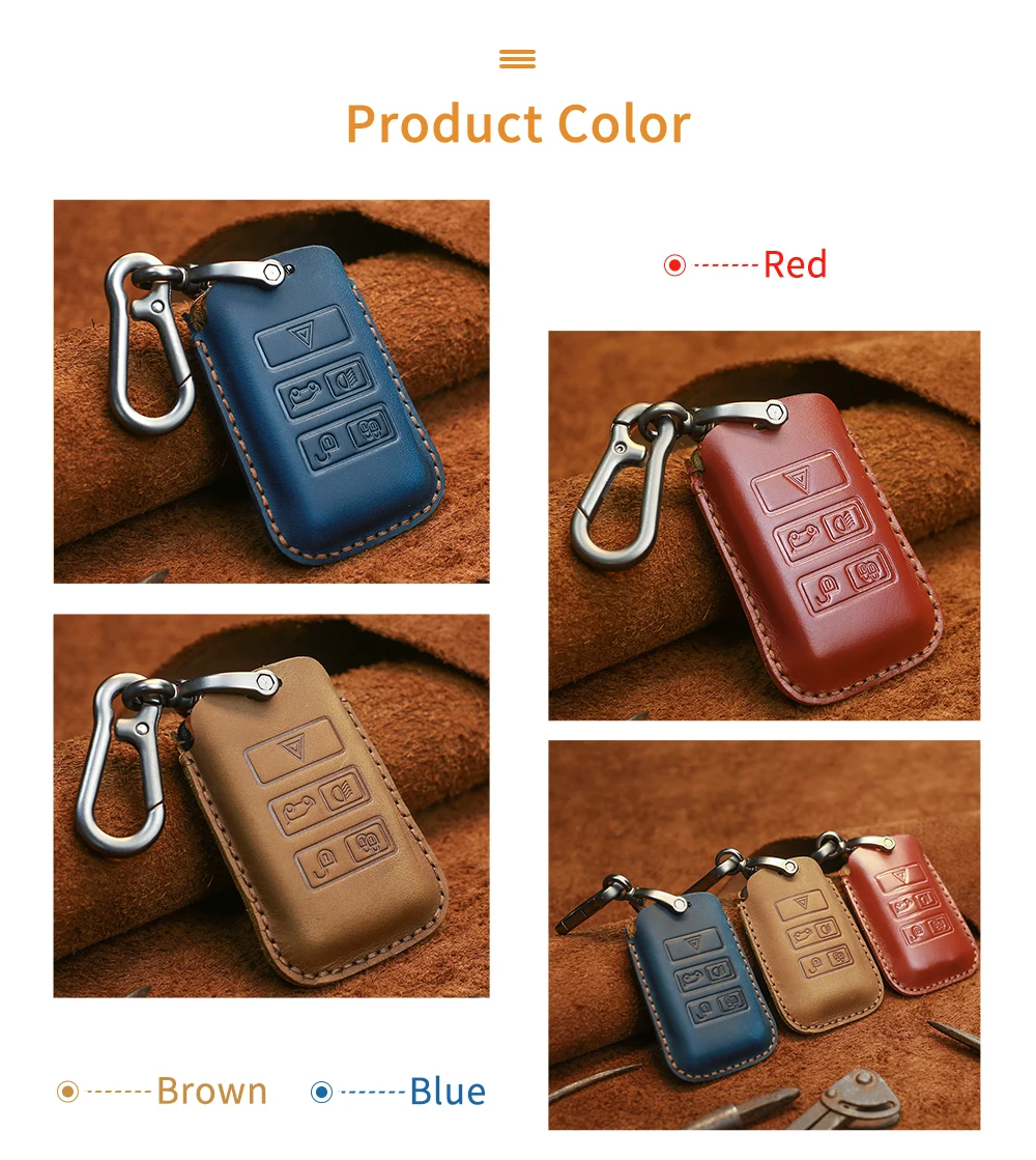 Cover chiave telecomando per Land Rover Range Rover Evoque Discovery Sport - Jaguar E-Pace Leather r 2018 2019 2020 5 Bottoni - H6fb33ef66e9c45a7adf850c1e80d41a8Y