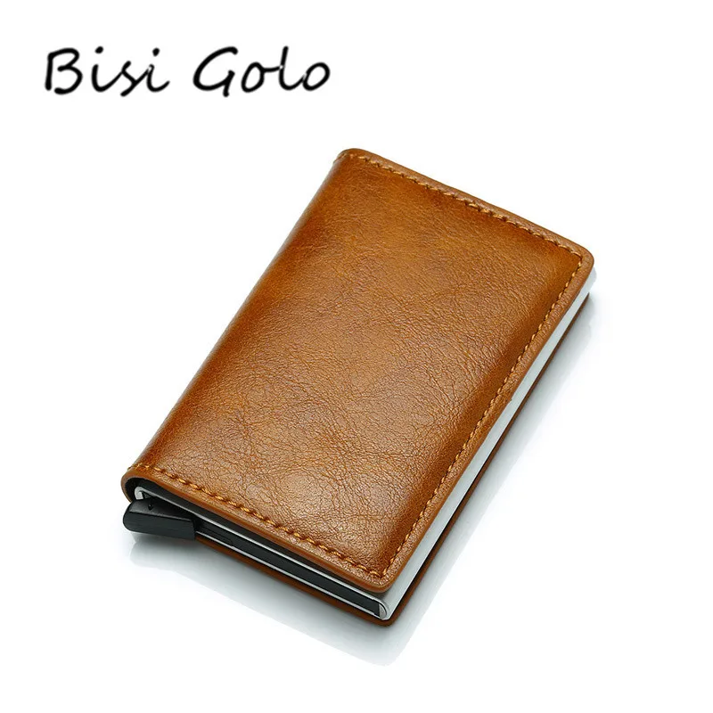 BISI GORO Antitheft font b Men b font Vintage Credit Card Holder Blocking Rfid font b