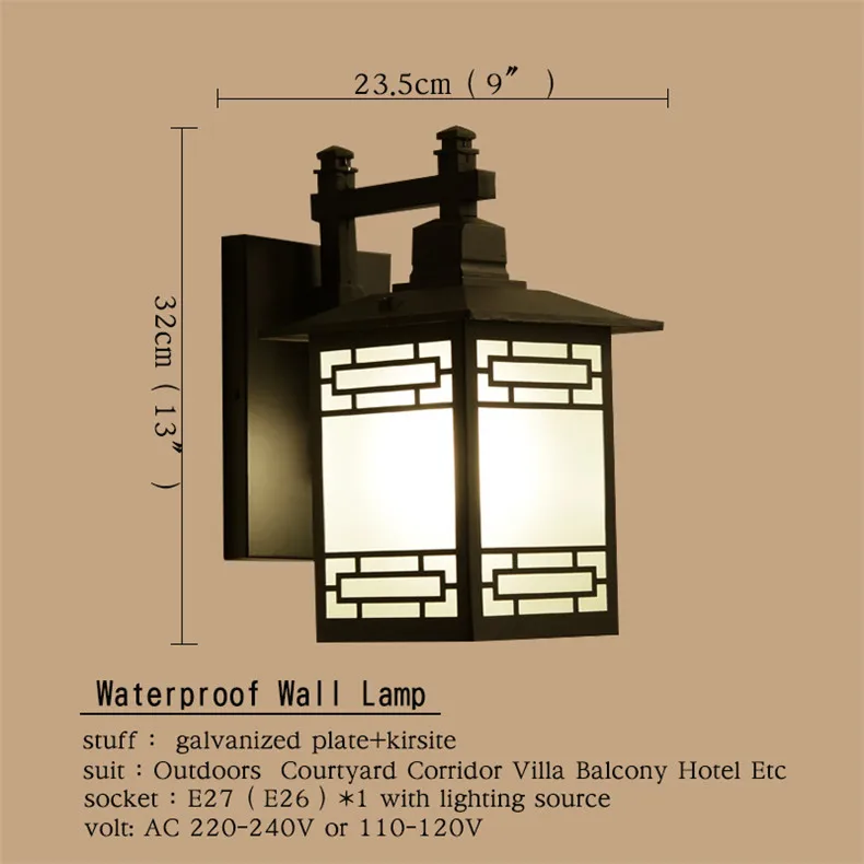 Уличные настенные фонари водонепроницаемый современный Свет Современный Креативный дизайн балкон, двор коридор Вилла Дуплекс отель - Испускаемый цвет: B As Picture