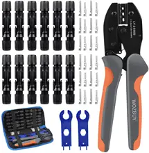Ferramenta de friso solar para mc4/conector de cabo mc3, com 12 pces masculino fêmea conector solar kit de ferramentas para 2.5/4/6mm solar solar pv fio