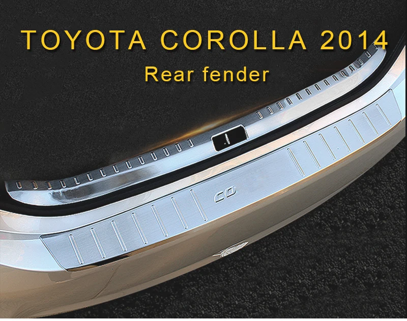 Для Toyota Corolla- автомобильный Стайлинг задняя дверь багажника Бампер Защитный чехол для крыла порога стикер рамки аксессуары