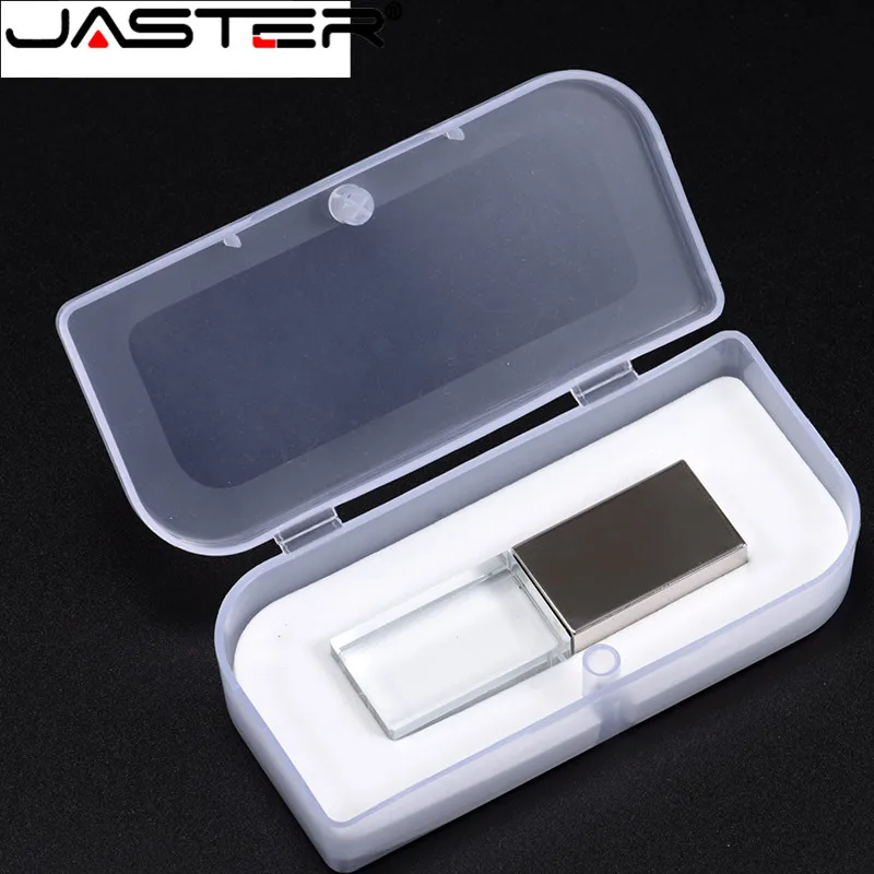 JASTER кристалл usb палочки 3d печать логотип на заказ 4 Гб 16GGB usb флэш-накопитель 32 Гб 64 Гб прозрачное стекло(более 10 шт. бесплатный логотип