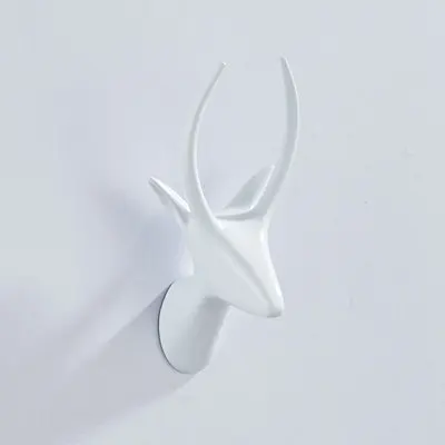 deer white Крючки для халатов вешалка для полотенец крючки для одежды пальто шляпа Сумка Крючки черный латунный настенный держатель для двери полотенца крюк аксессуары для ванной комнаты - Цвет: deer white