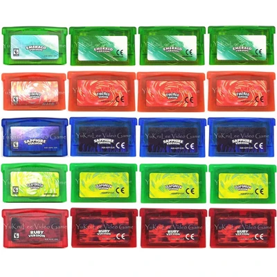 Poke Emerald/Fire Red/Leaf Green/Ruby/Sapphire видеоигра картридж консоль карта для Nintendo GBA |