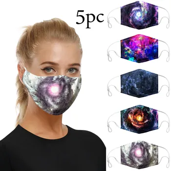 

5PCS Reusable Cotton Mouth Face Cover Comfortable Anti-Dust Anti-saliva Anti Infection Anti-droplets Splash-proof Windproof