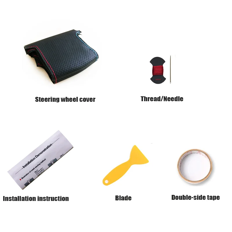 Black Artificial Leather Car Steering Wheel Cover for Opel Astra 2005 2006 Vauxhall Astra