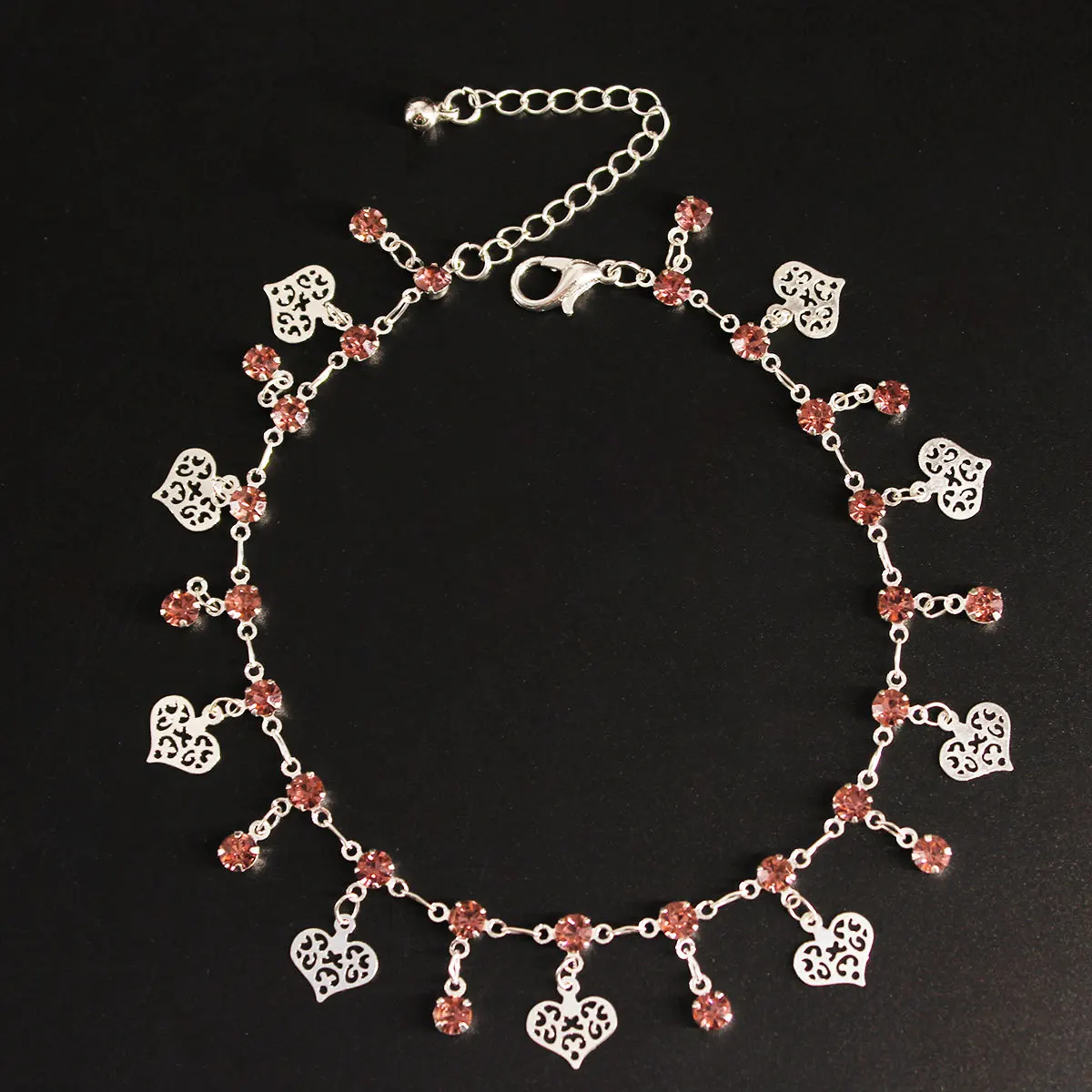 

New Style Beach Anklet Fashion Gemstone Heart Shape Women's Hand Chain Teacher Design K299