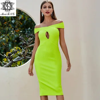 

New design Bandage Dress Two Ways To Wear Dress Green Banquet Club OEM