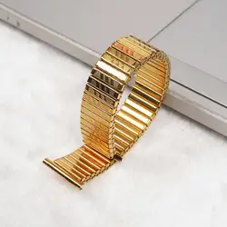 Elegant Silver Milanese Mesh Steel Watch Bracelet (C gold 20mm)