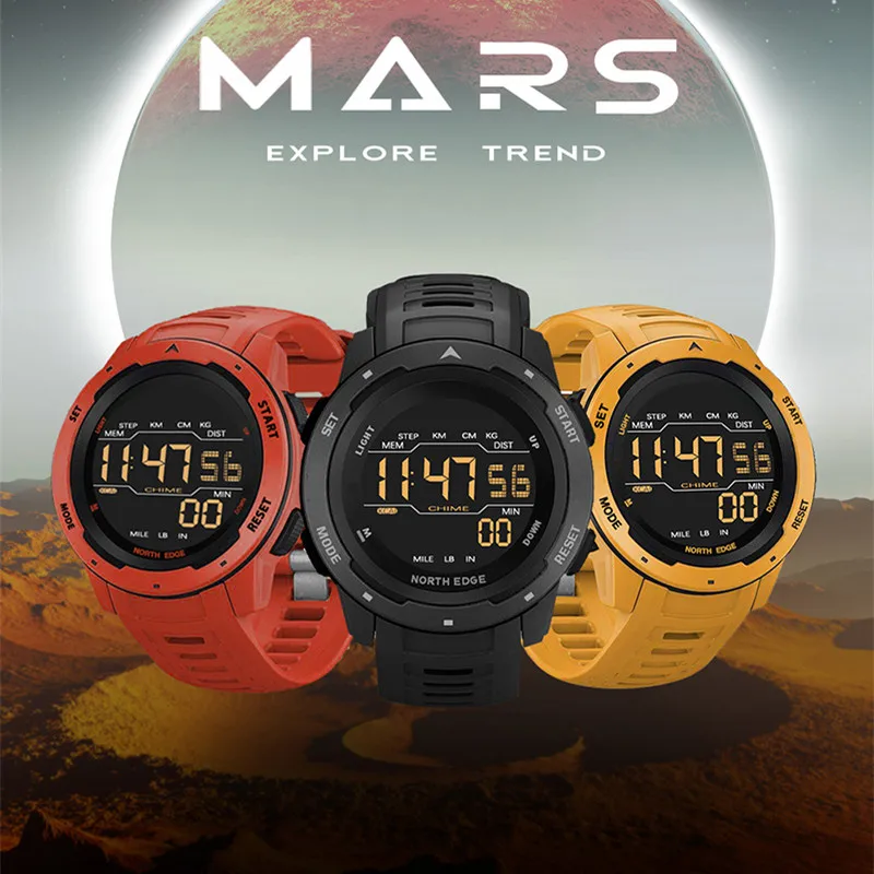 лучшие спортивные часы с алиэкспресс. North edge mars 2. мужские цифровые часы north edge mars 100atm. часы north edge mars. часы north edge mars.