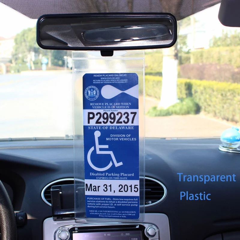 

Protection Parking Permit cover Handicap Parking Permit Holder Storage organizer Parking Placard Protector #1989