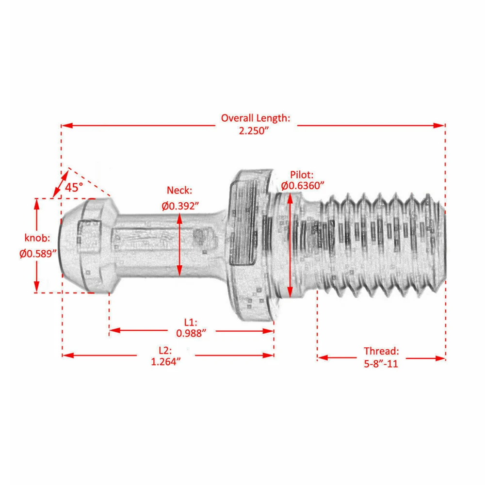 10 шт. ручка для удержания стержня Cat40 45 ° 0 594 ''градусов подходит HAAS CNC