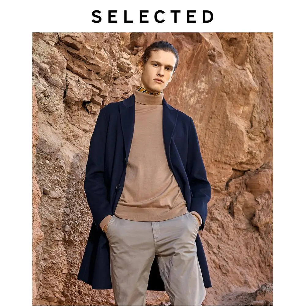 SELECTED Men Wool-blend Coat Mid-length Pure Color Jacket Double-sided Overcoat Clothes S | 419327505 SELECTED Men Wool-blend Coat Mid-length Pure Color Jacket Double-sided Overcoat Clothes S | 419327505