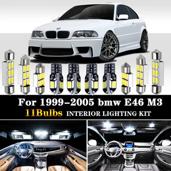 

11pc LED bulb interior light kit + License plate lights for 1999-2005 bmw E46 Convertible M3 325ci 323ci 330ci Dome trunk Light