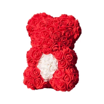 

Big deal Rose Bear Heart Artificial Flower Rose Teddy Bear for Women Valentine's Wedding Birthday Christmas Gift