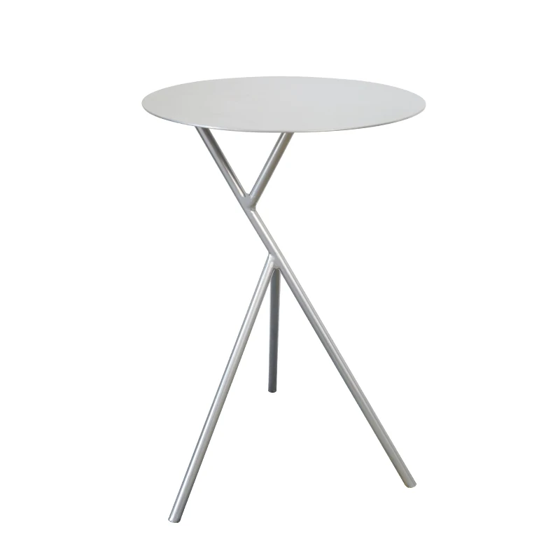 

Modern minimalist golden small coffee table Living room sofa side a few wrought iron personality mini round factory direct