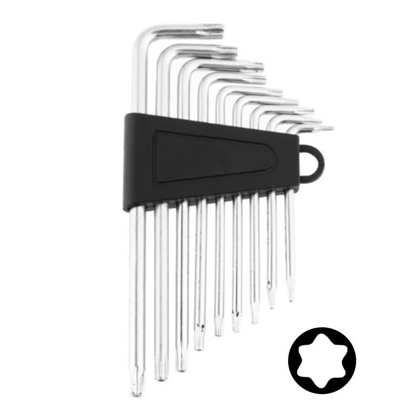 

9x/Set Star Key Safety Anti Tamper Proof Torx Bit Hexagon Wrench Set L-Shape HOT