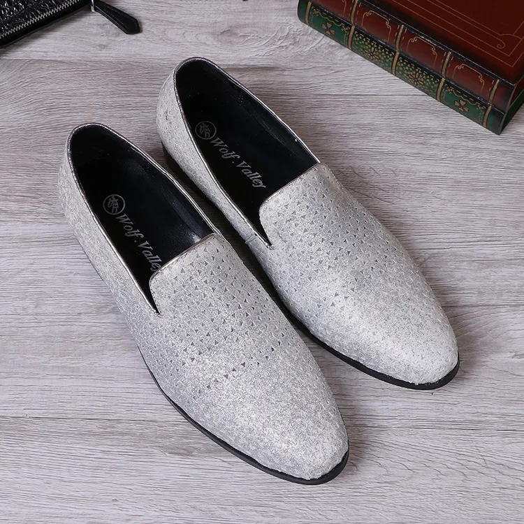 

Loafers Men Genuine Leather Pointed Toe Casual Korean Style Herren Schuhe Full Grain Leather Cow Leather Slip-on Rubber