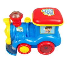 Горячий Паровозик для детей-классический игрушечный двигатель на батарейках с дымом, огнями и звуком(Реалистичная вода V