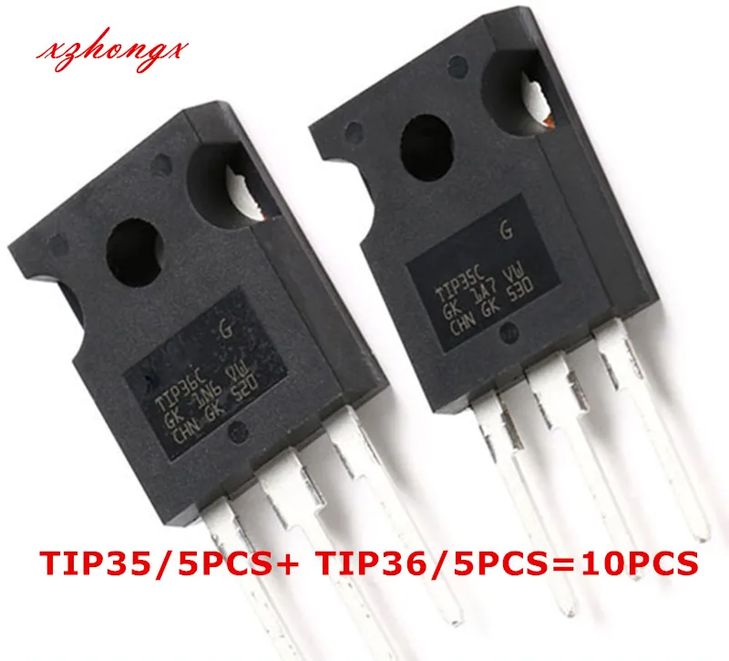 

10PCS TIP35 TIP36 A-247 (5psc TIP35C + 5pcs TIP36C ) TO247
