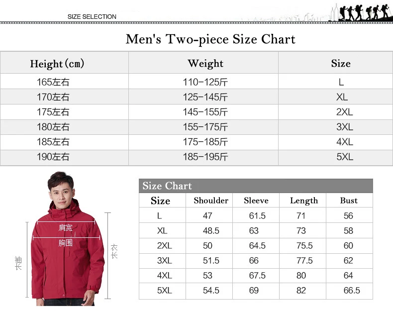 3 In 1 Outdoor Hiking Jacket Women Men Camping Tourism Trekking Climbing Waterproof Outdoor Jackets Female Spring Sports Jackets