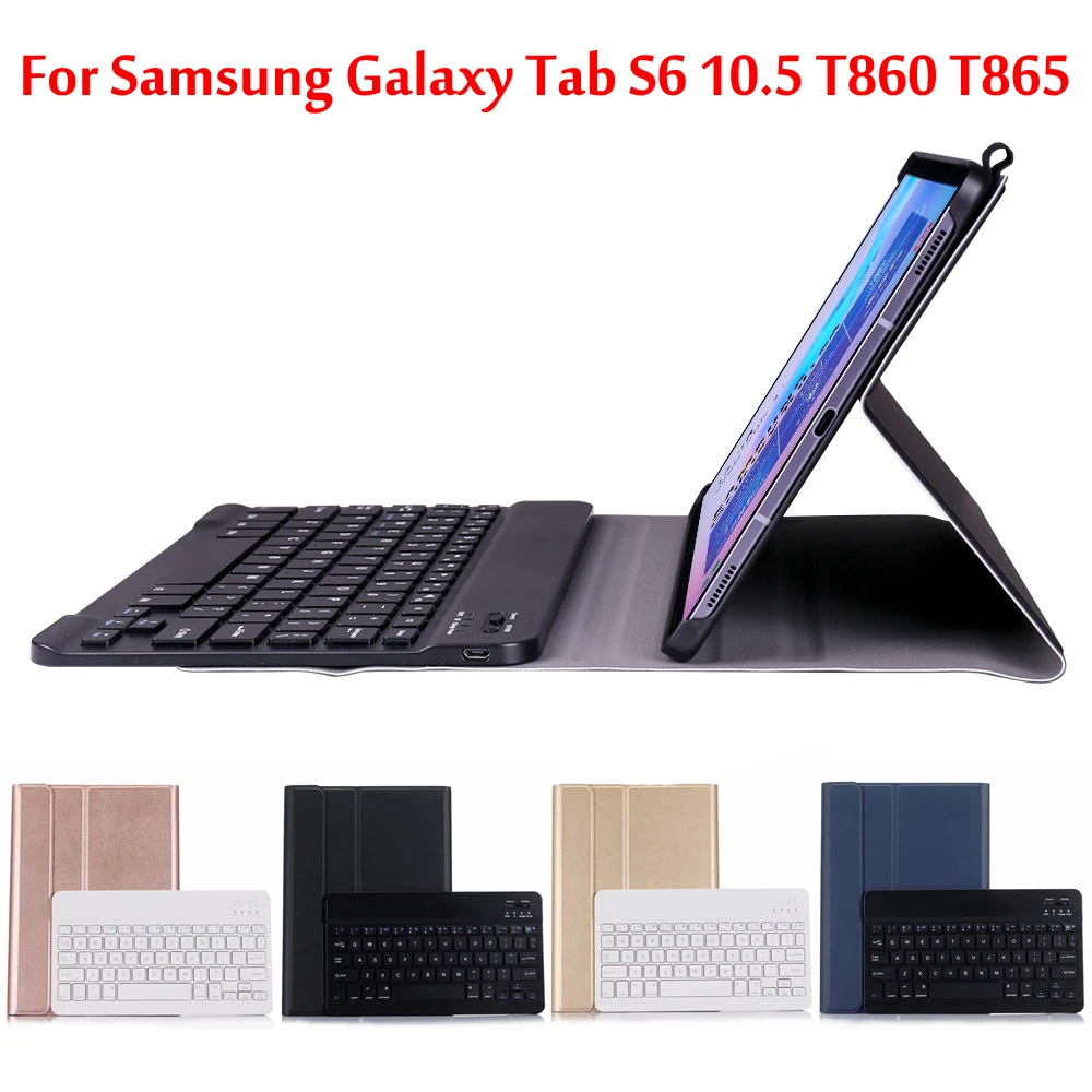 

Bluetooth keyboard tablet case For Samsung Galaxy Tab S6 10.5 T860 T865 SM-T860 SM-T865 wireless keyboard tablet cover