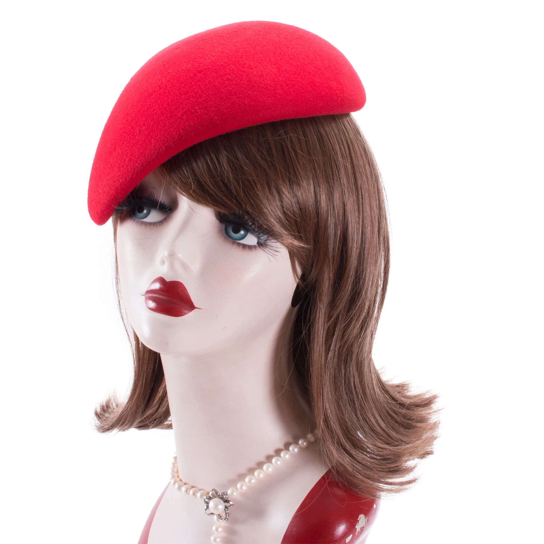Lawliet Womens Wool Blocked Felt Tilt Hat Cocktail Fascinator Occasion Untrimmed Pillbox Felt Hat Base  A597 4