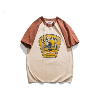 

Summer Graphic T Shirts Vintage Mens Hip Hop Tshirt Short Sleeve Amekaji Motorcycle Top Tees Fashion Streetwear Clothing Male