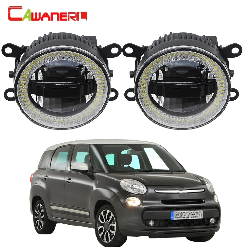

Cawanerl для Fiat 500 L4 1.4L 2012 2013 2014 2015 Автомобильный светодиодный лампы 3000LM передние противотуманные фары светильник Дневной ходовой огонь DRL Ангел глаз 12V