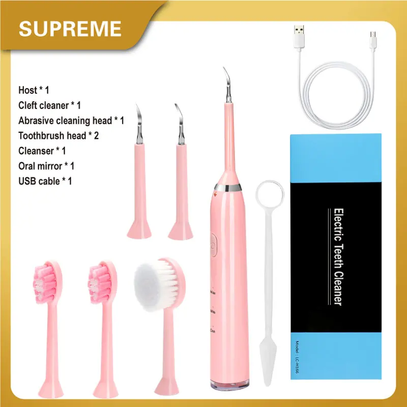 KOLI-Kit de limpieza Dental para el hogar, cepillo de dientes eléctrico inalámbrico, eliminador de cálculo Dental con espejo bucal