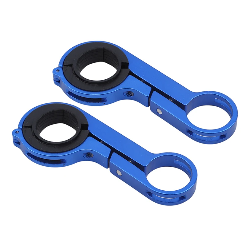 blue 2pcs Велосипедная ручка расширитель рама держатель для велосипеда Стойка Многофункциональный бар двойной руль кронштейн крепление Аксессуары для велосипеда - Цвет: blue 2pcs