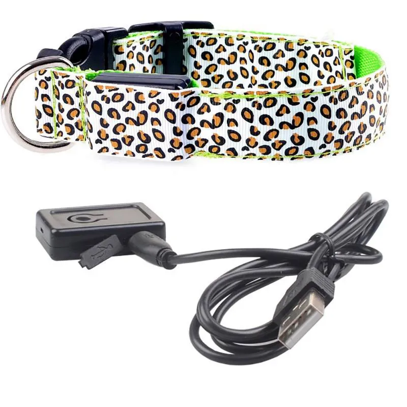 G Usb зарядка ошейник для собак мигающий светящийся светильник светодиодный воротничок товары для животных Регулируемый маленький питомец светящийся ошейник безопасности - Цвет: G