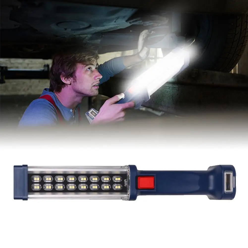 Заряжаемый через интерфейс USB фонарь, рабочая лампа для ремонта авто, Пешие прогулки, помощь на дорогах 32* 2835LED, фонарик с крючками, перезаряжаемый фонарик