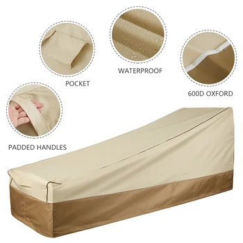 

Sun Lounger Chair Cover Anti-aging Waterproof Patio Outdoor Garden Windproof Sunbed Cover Sunscreen Oxford Fabric Durable Chair