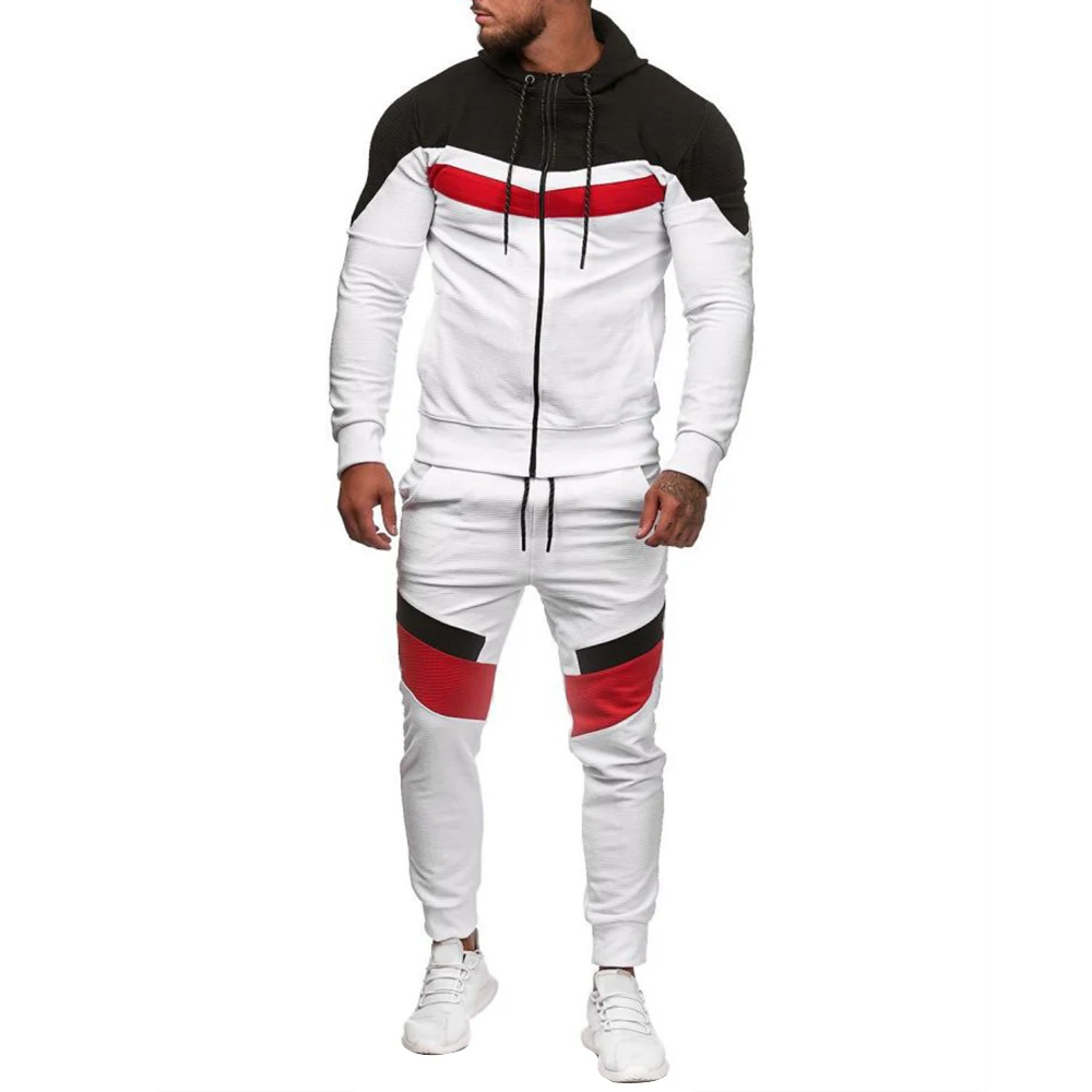 80% OFF Adisputent 2020 Men Tracksuits Men's Sports Suit Spring Matching Sportwears Men Hoodie Sports Zip Drawstring Fitness Coat Sets