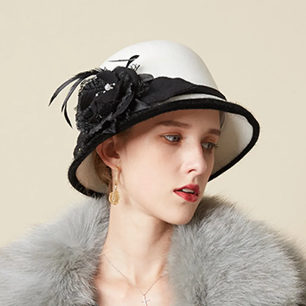 Женский берет, модные, французские, стильные, уличные, художники, шапки, винтажные, классические, цветочные шапки, женские шляпы, женские шляпы, женские шапки# D - Цвет: White