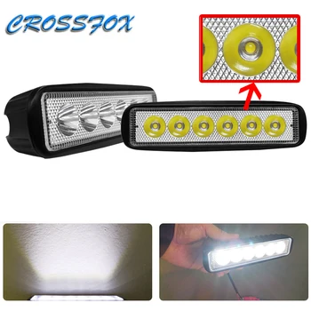 

18W LED Light Bar LEDS Work Light Driving Fog Offroad Work Car Lights Universal 4WD Led Beams Lights Bar Spotlight Flood Lamp