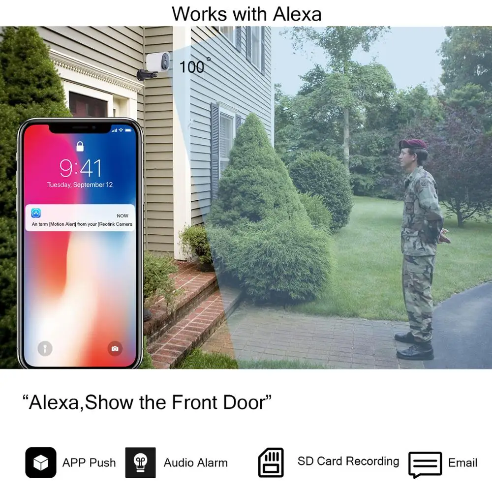  CTVISON Solar powered wireless ip security camera Outdoor 2Way Audio Wifi Solar Panel Battery Power