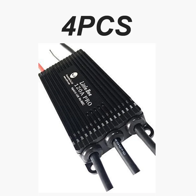 4 шт. радиоуправляемый сельскохозяйственный дрон 120A FVT LittleBee ESC водонепроницаемый черный 105*48*18 мм для растений бпла