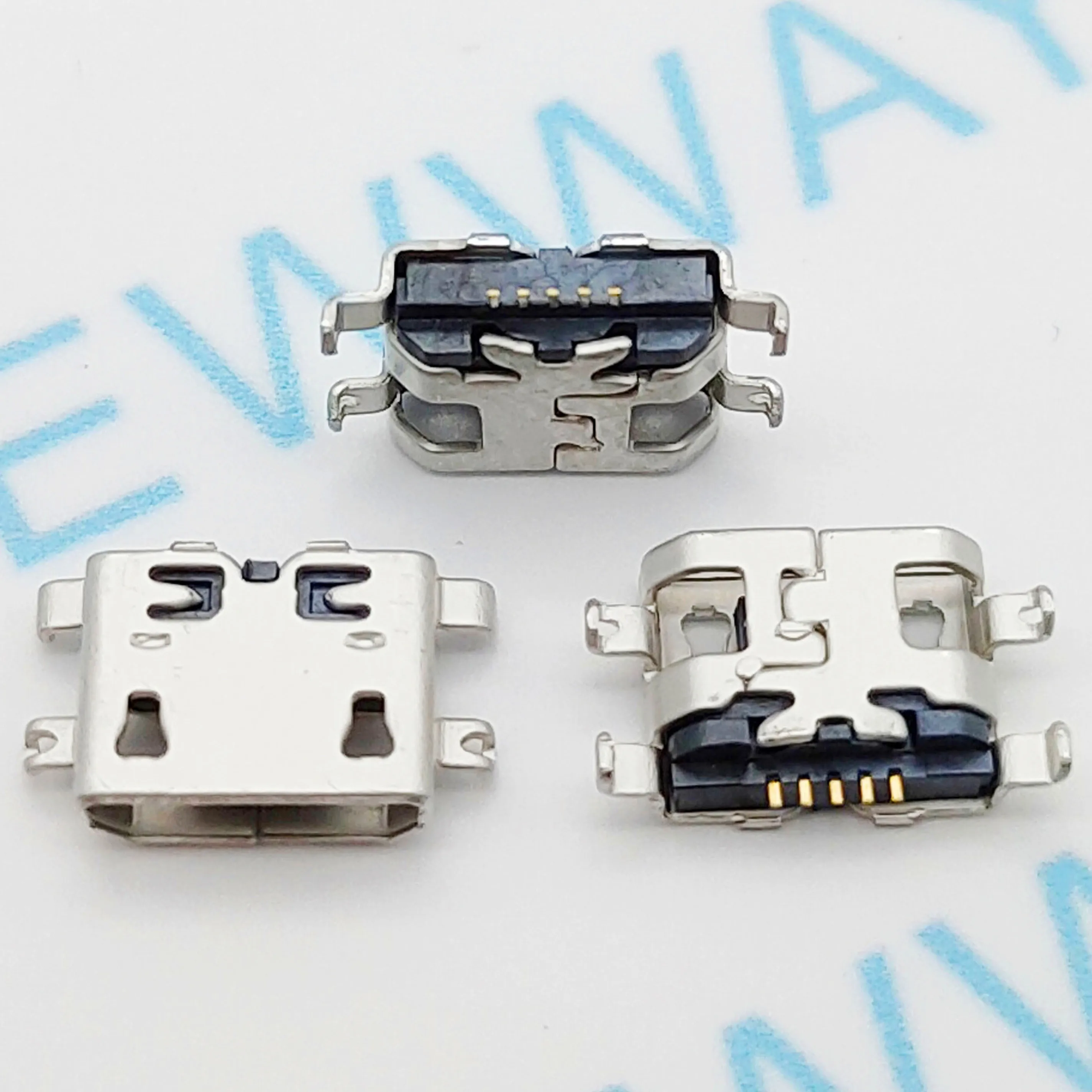 50pcs Micro Usb 5pin B Type 0.8mm Female Connector For Mobile Phone