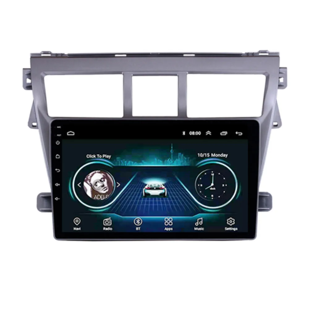 Мультимедийный проигрыватель для Toyota VIOS 2007 4G LTE Android 10 1/9/8.1 мультимедийный 2008 2009 2010