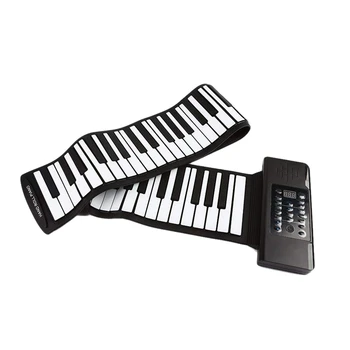 

Electric Roll Piano Portable Folding 88 Key Flexible Soft Silicone Electronic Music Keyboard Piano Usb Speaker Us Plug