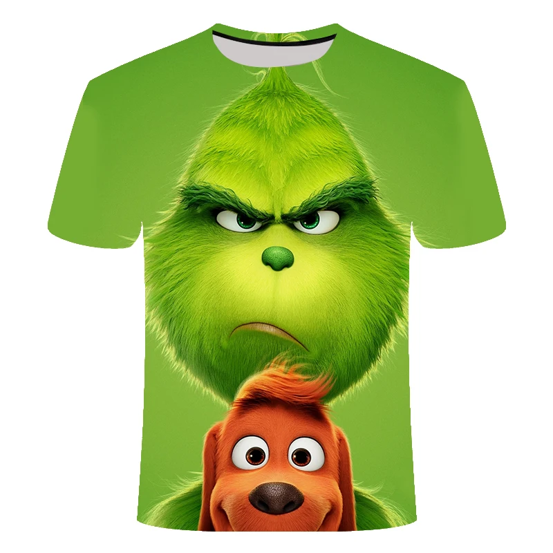 Лето Новая мужская мода футболка grinch аниме футболка Хэллоуин/Рождество зеленая фигура футболка Азиатский размер S-6XL - Цвет: TX1706