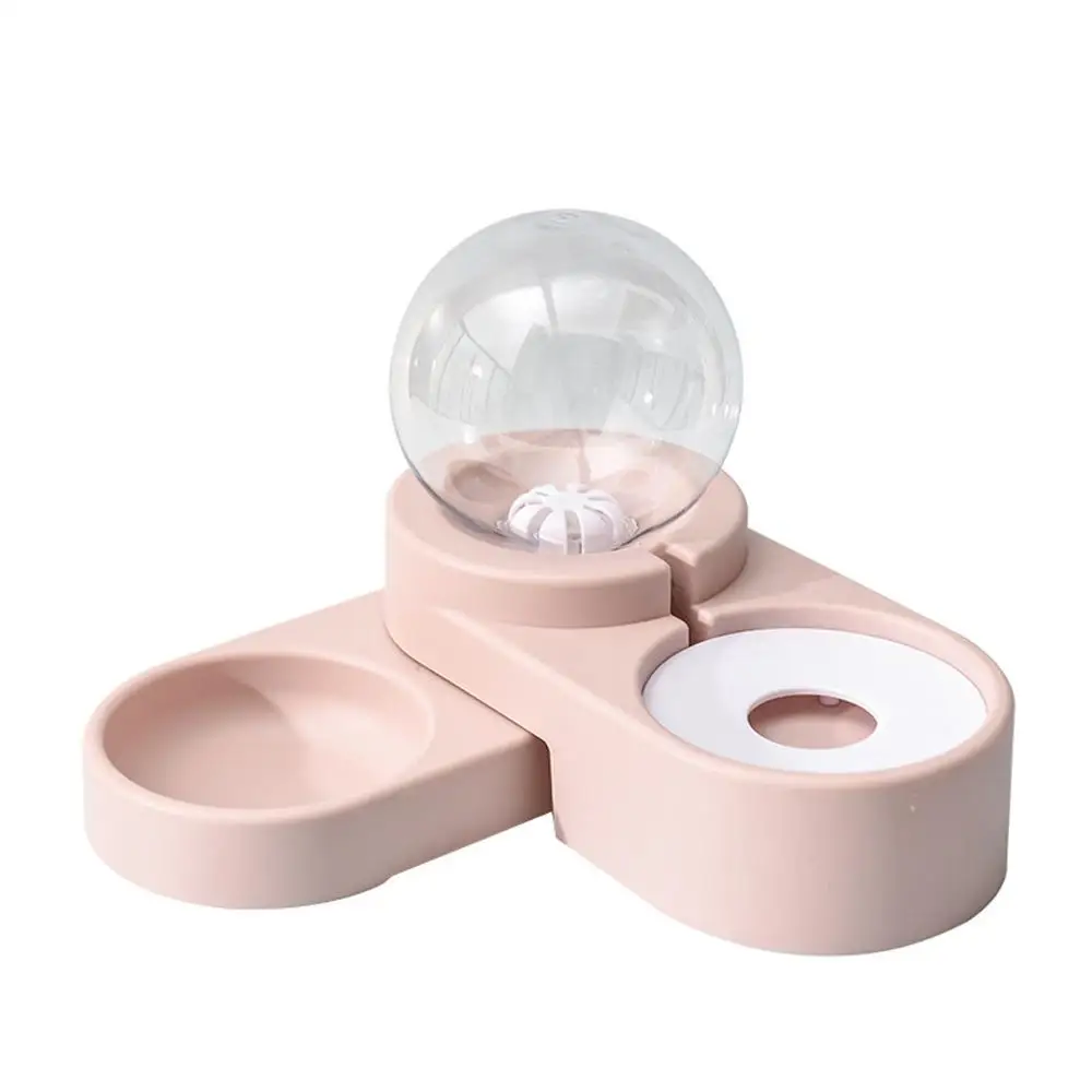 

Automatic Cat Feeder and Water Dispenser in Set with Slicker Brush Gift