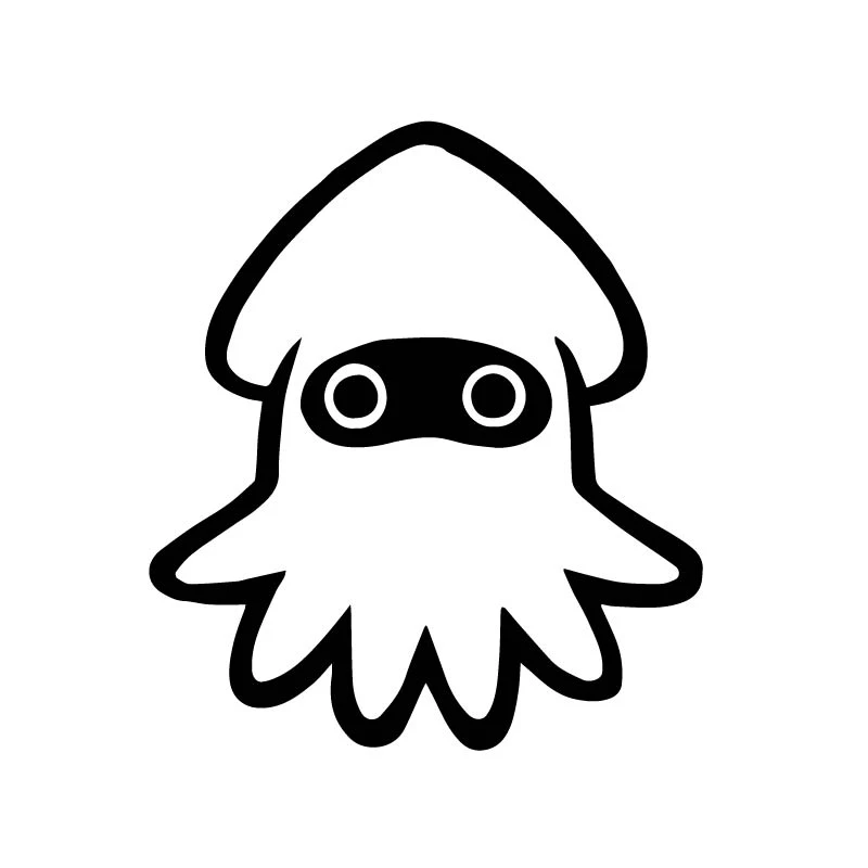 A 0378 Cute Cartoon Squid Modeling Personalized Car Stickers PVC Auto  Motorcycle Windshield Bumper Cover Scratches Decals Decor|Car Stickers| -  AliExpress
