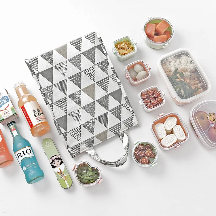 Bento коробка сумка ручной контейнер мультфильм Оксфорд ткань водонепроницаемый Bento коробка мешок герметизирующий холодный изоляция